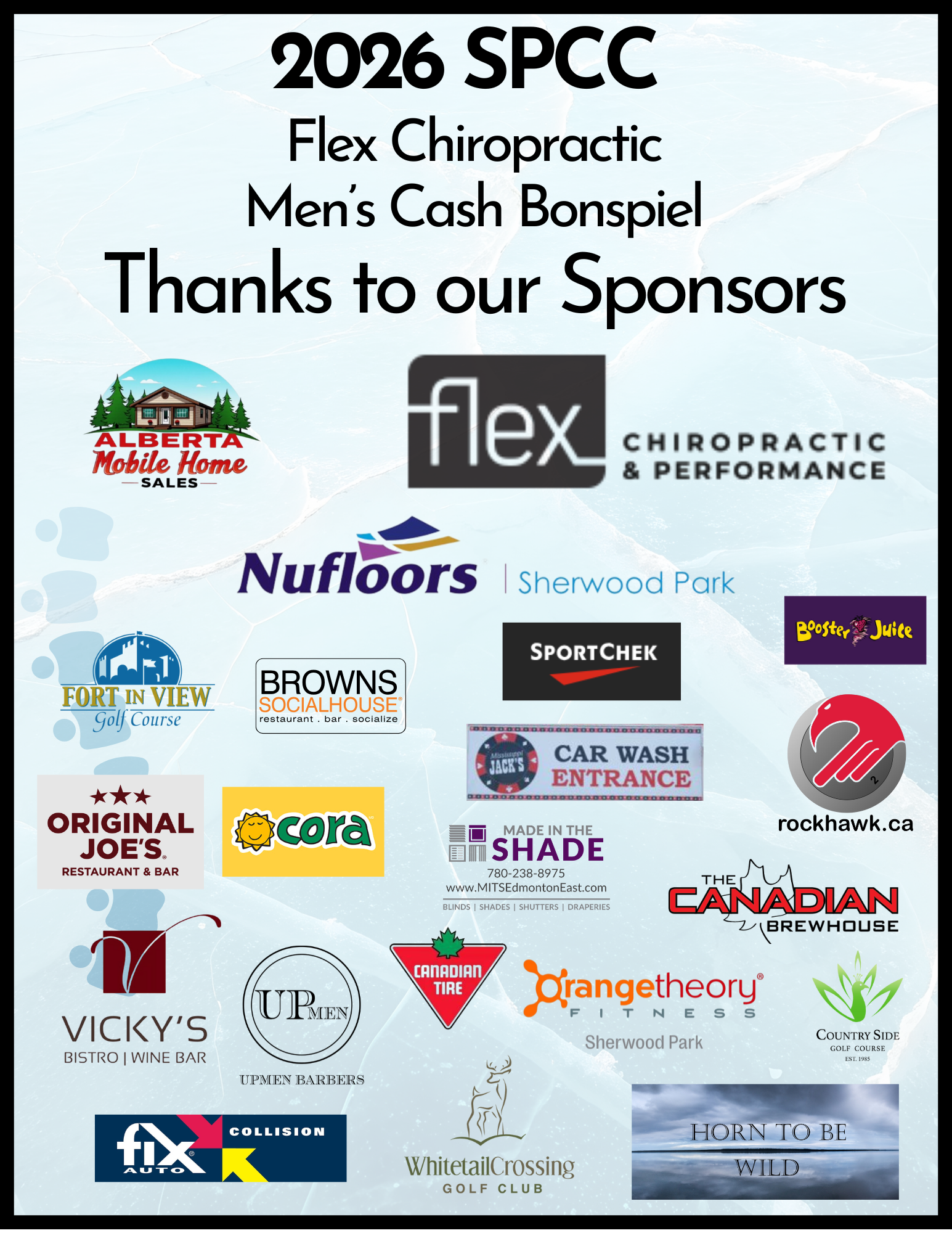 2026 Mens Flex Chiropractic Bonspiel Sponsors